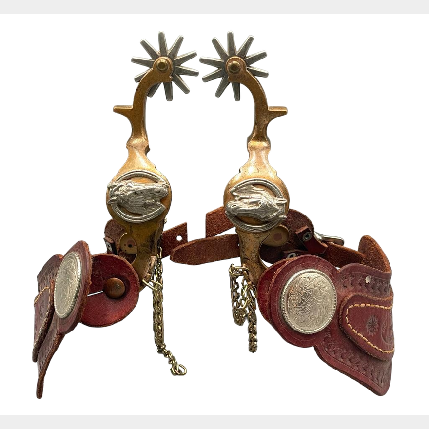 Star-marked horsehead-theme Hercules Bronze spurs, WTP Item 332