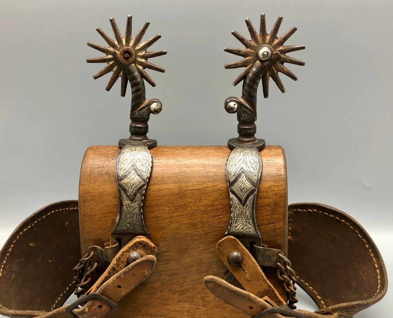 G.S. Garcia Dandy pattern #75 double-mounted spurs