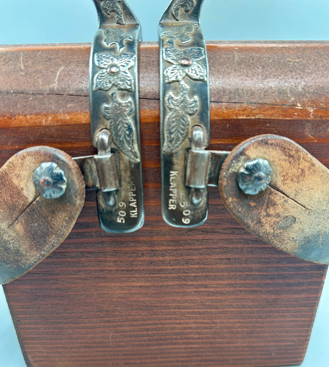KLAPPER 509 hallmark stamped on a Billy Klapper spur