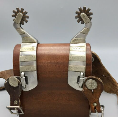 Early single-mounted Billy Klapper spurs associated with the 1971 cutting futurity